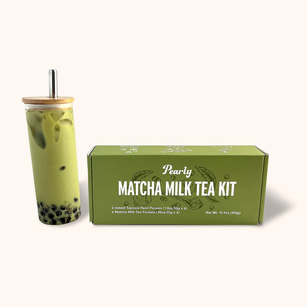 Pearly Drinks, Matcha Milk Tea Kit, DIY Bubble Tea Kit