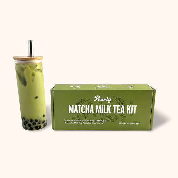 Pearly Drinks | Matcha Milk Tea Kit | DIY Bubble Tea Kit | Quick