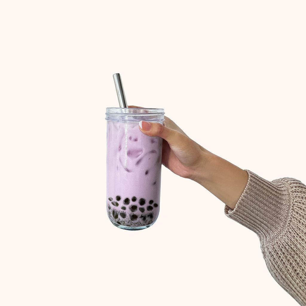 Taro cup in hand